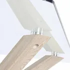 Homemotion Eetkamertafel met blad van gehard glas - Denda Viadurini