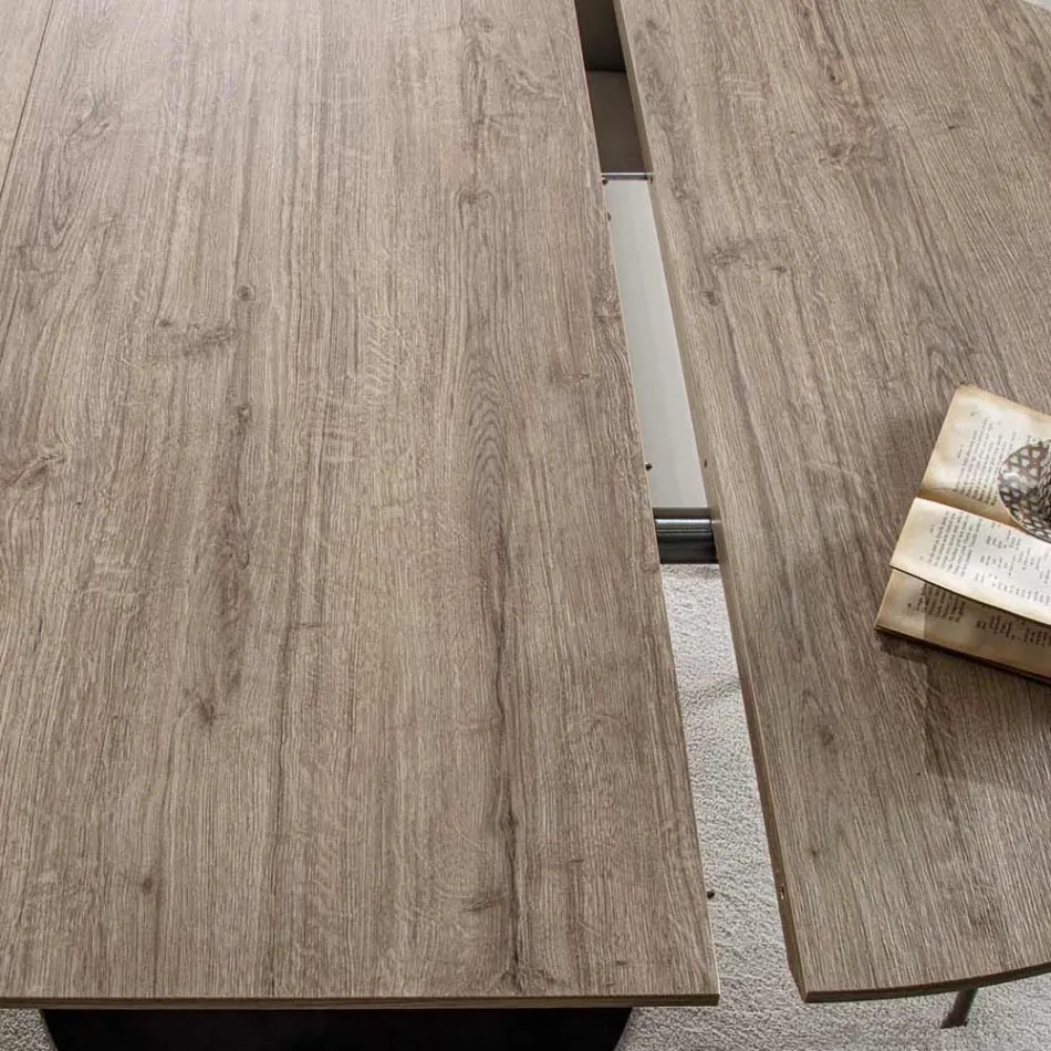 Eetkamertafel met uitschuifbaar rond blad tot 170 cm - Moreno Viadurini