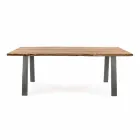 Design eettafel in hout en staal Homemotion - Cannes Viadurini