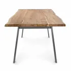 Design eettafel in hout en staal Homemotion - Cannes Viadurini