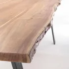 Design eettafel in hout en staal Homemotion - Cannes Viadurini