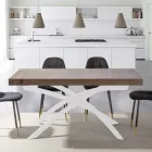 Eetkamertafel in melamine hout, uitschuifbaar tot 280 cm - Lukas Viadurini