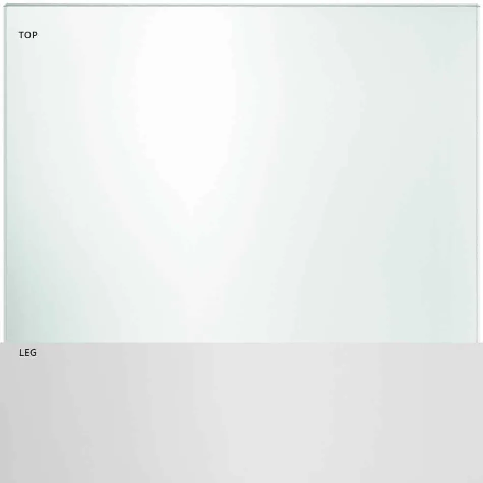 Tafelblad van extra helder glas en metalen poten 3 afwerkingen 4 maten - Speck Viadurini