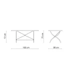 Opklapbare buitentafel van gegalvaniseerd staal Made in Italy - Selvaggia Viadurini