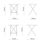 Opklapbare tuintafel van gegalvaniseerd staal Made in Italy - Akila Viadurini