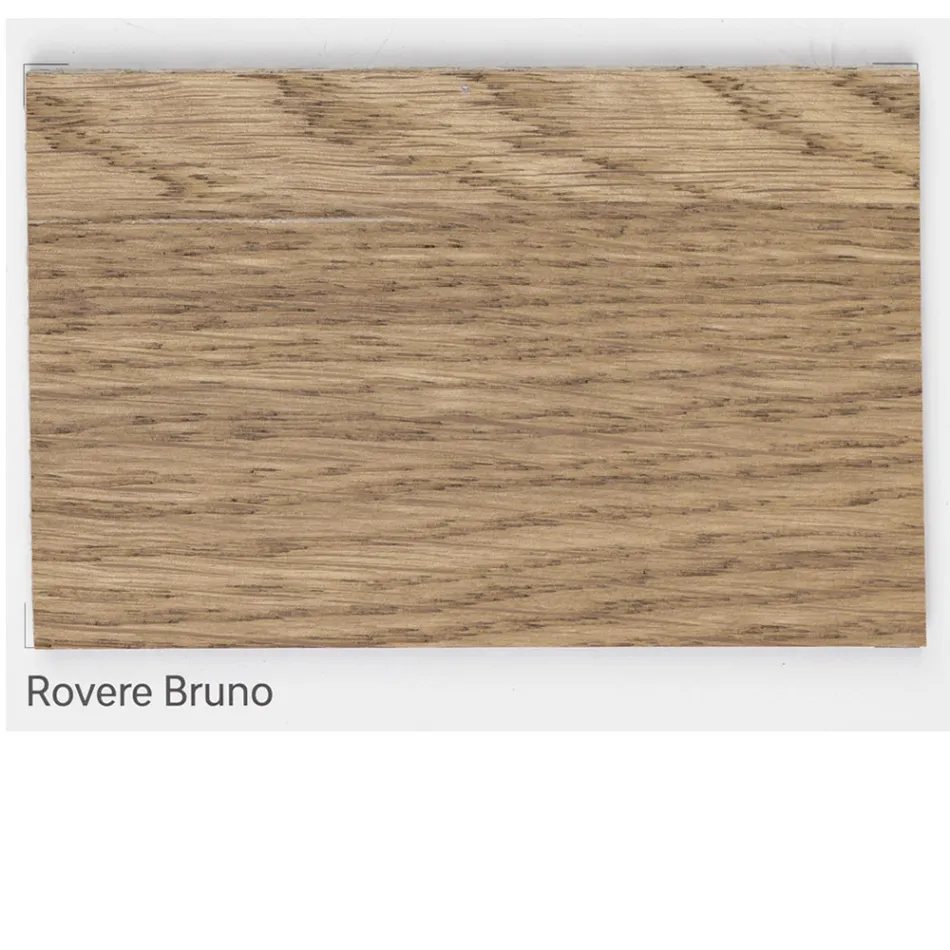 Vergulde tafel in geknoopt Masellato eiken en kristal Made in Italy - Vicente Viadurini