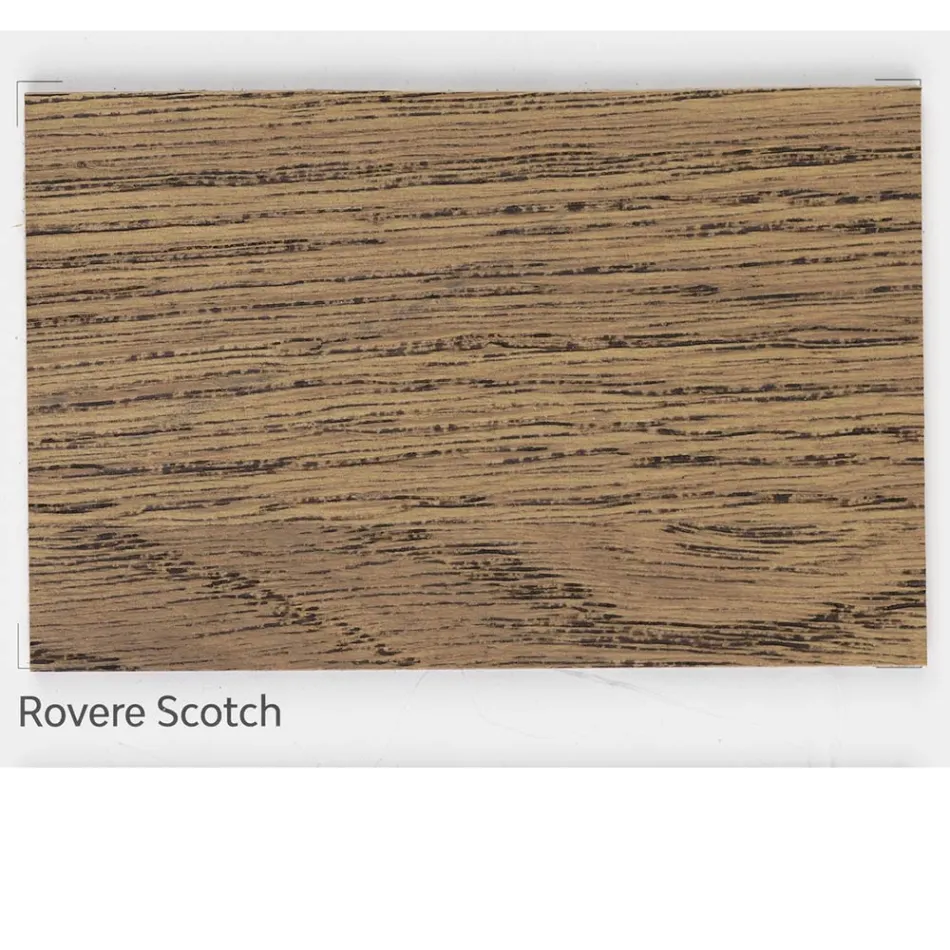 Vergulde tafel in gefineerd geknoopt eikenhout en metaal Made in Italy - Luanda Viadurini