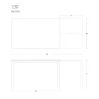 Uitschuifbare eettafel 190 cm metaal en hout Made in Italy - Euclidean Viadurini