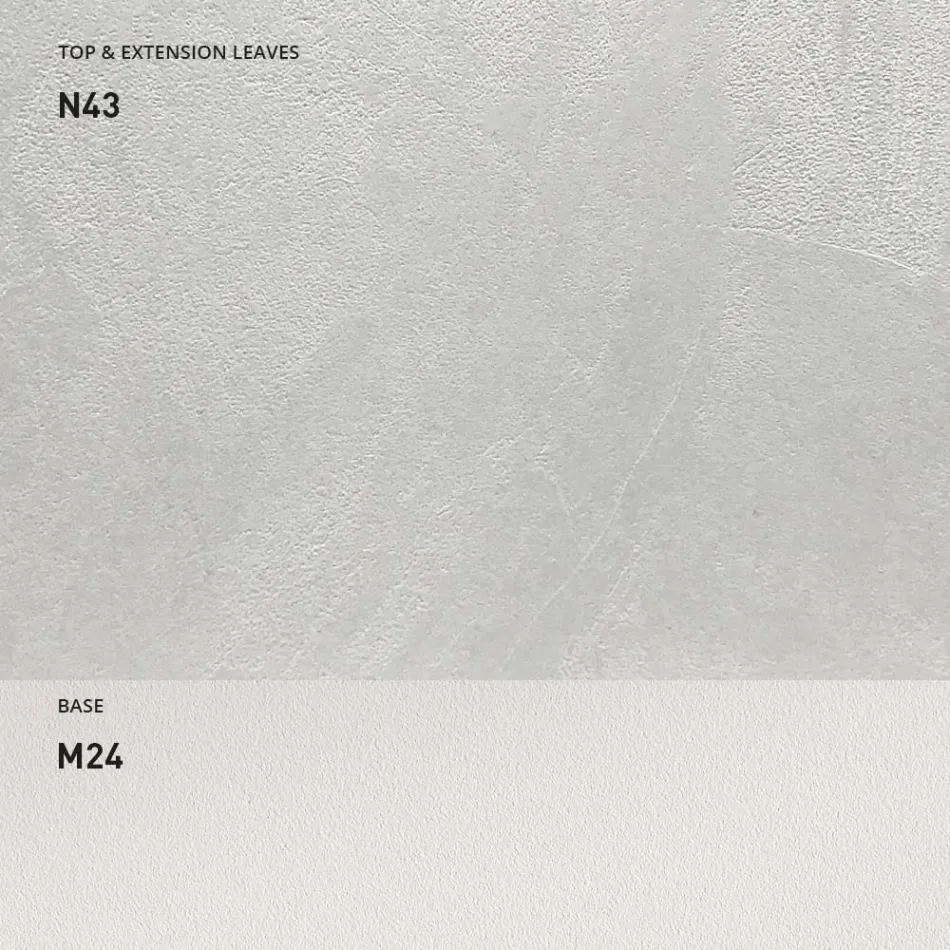 Uitschuifbare eettafel 190 cm metaal en hout Made in Italy - Euclidean Viadurini