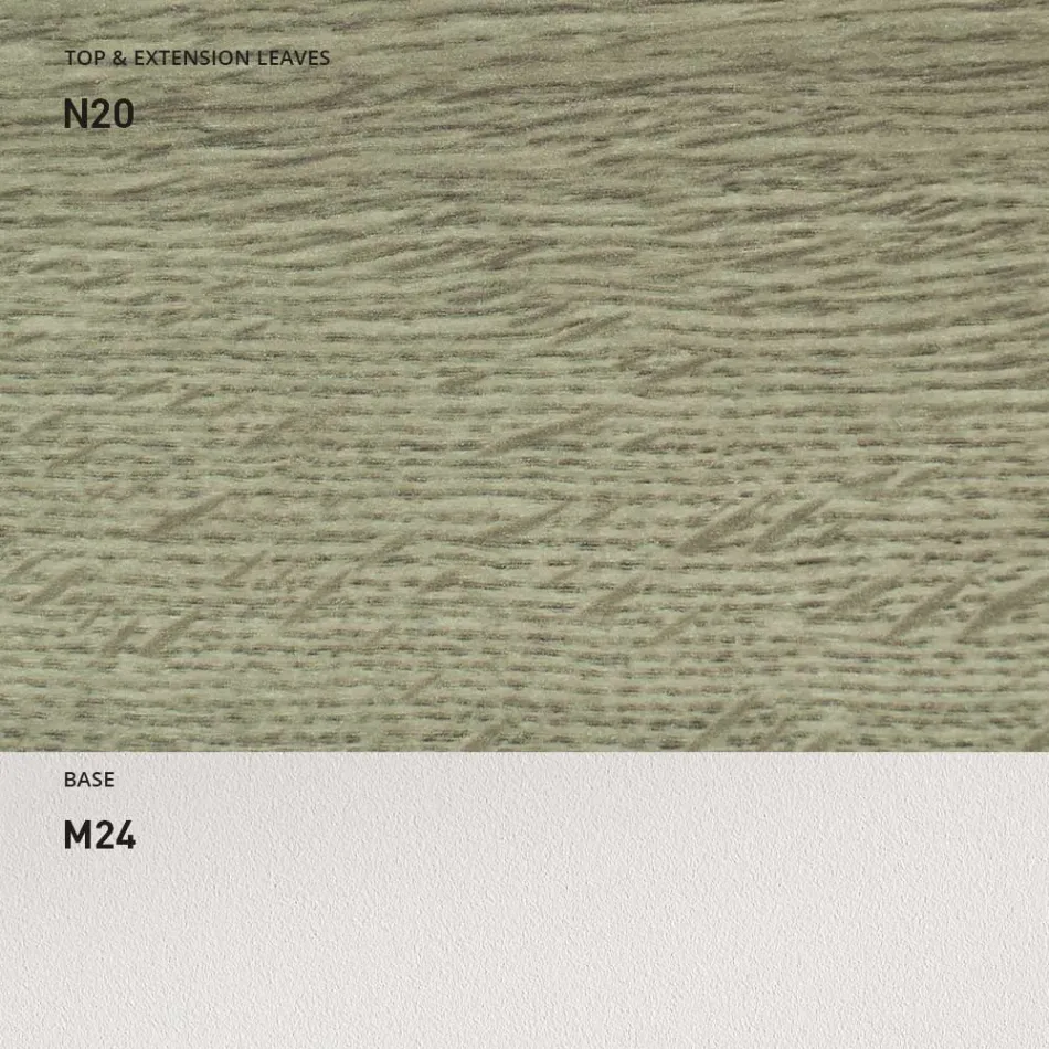 Uitschuifbare eettafel 190 cm metaal en hout Made in Italy - Euclidean Viadurini