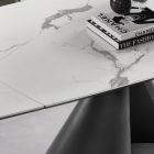 Eettafel Uitschuifbaar tot 200 cm met porseleinen steengoed blad - Borgona Viadurini