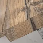 Uitschuifbare eettafel tot 255 cm in plexiglas en hout Made in Italy - Francoise Viadurini