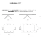 Uitschuifbare eettafel tot 300 cm in eikenhout Made in Italy - Antonino Viadurini