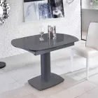 Uitbreiding eettafel glas en leer, L120 / 180xP90cm, Lelia Viadurini