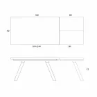 Uitschuifbare eettafel keramisch blad tot 2,8 m Made in Italy - Paoluccio Viadurini