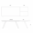 Uitschuifbare eettafel keramisch blad tot 2,8 m Made in Italy - Paoluccio Viadurini