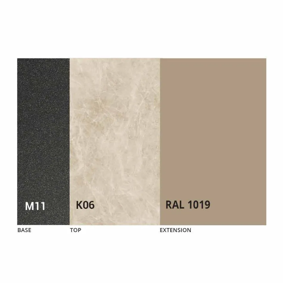 Uitschuifbare eettafel keramisch blad tot 2,8 m Made in Italy - Paoluccio Viadurini