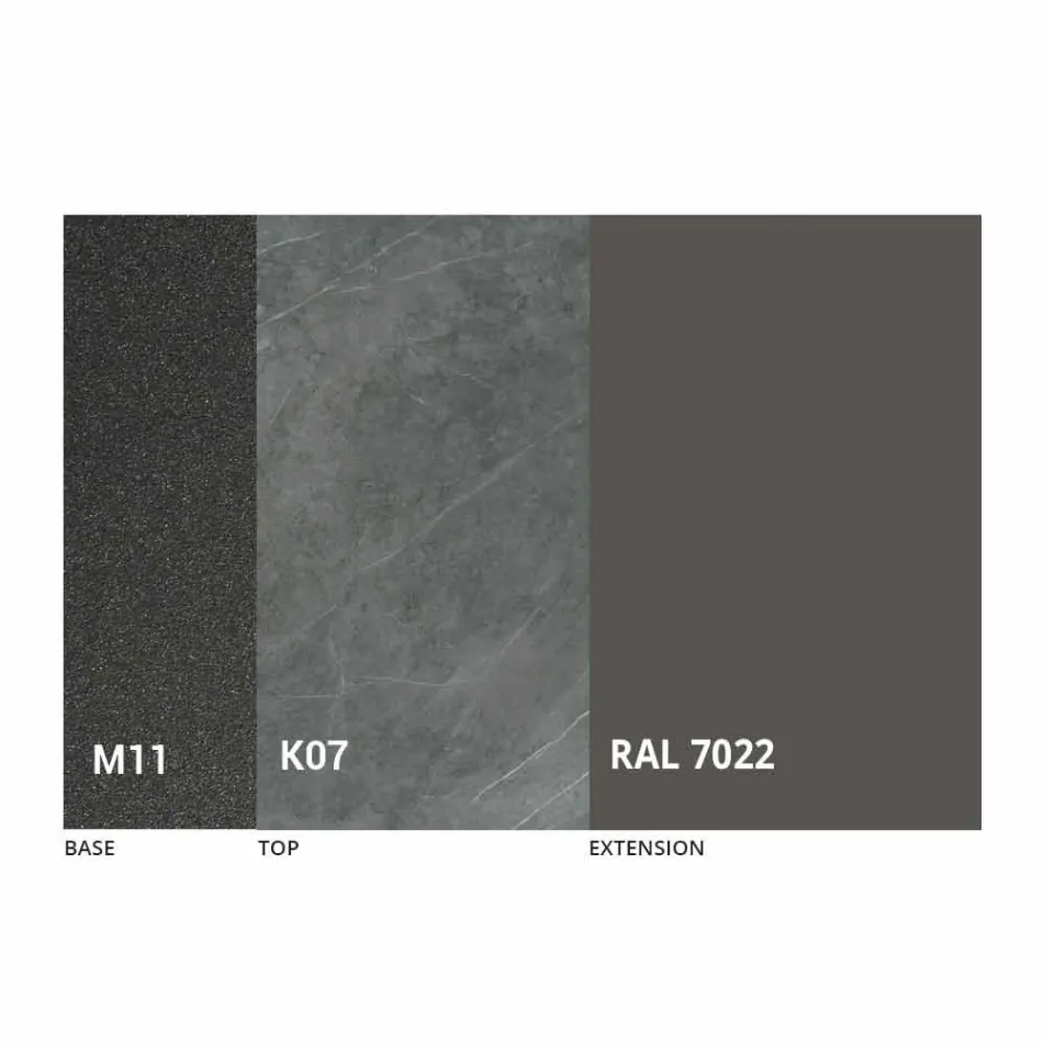 Uitschuifbare eettafel keramisch blad tot 2,8 m Made in Italy - Paoluccio Viadurini