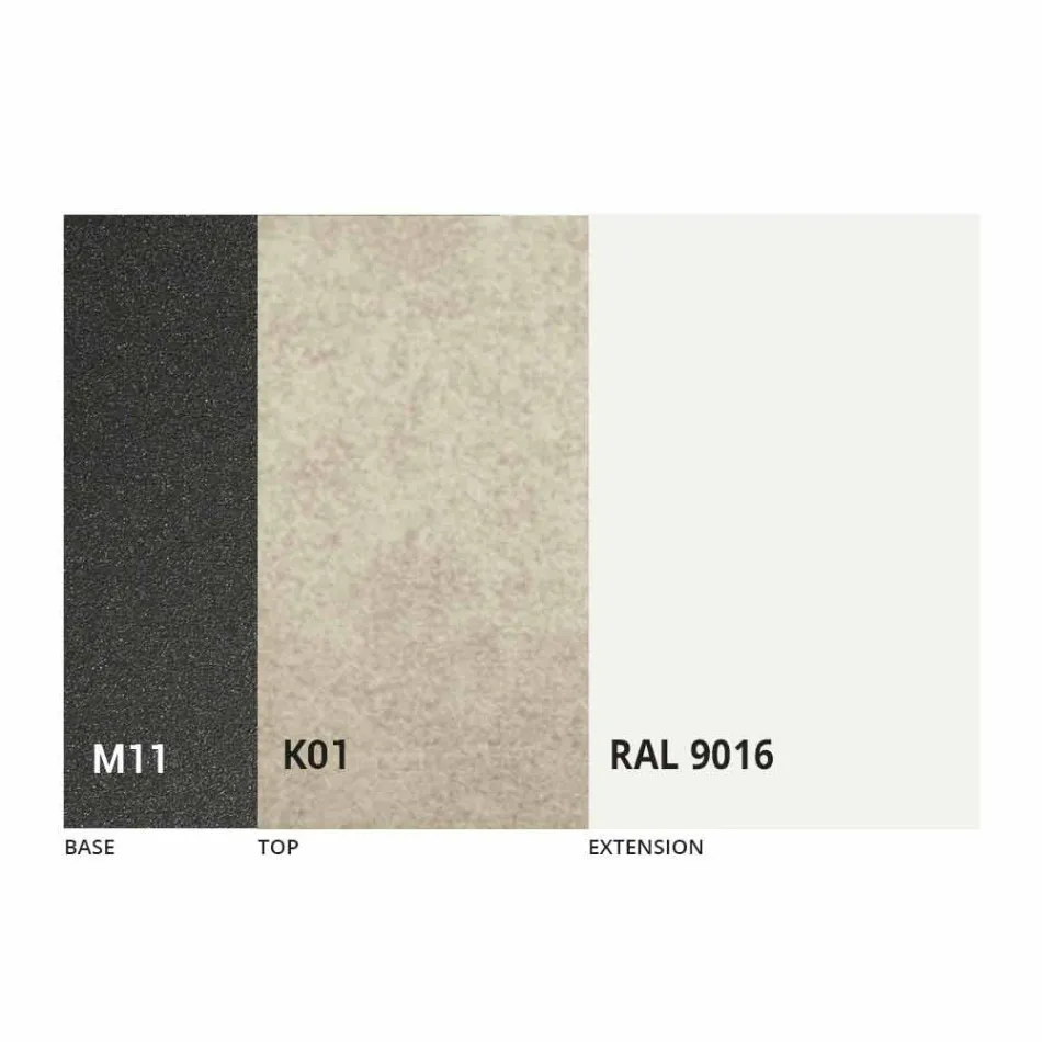 Uitschuifbare eettafel keramisch blad tot 2,8 m Made in Italy - Paoluccio Viadurini