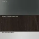 Eettafel met vierkant glazen blad en houten onderstel Made in Italy - Kuadro Viadurini