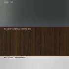 Eettafel met vierkant glazen blad en houten onderstel Made in Italy - Kuadro Viadurini