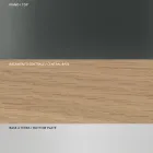 Eettafel met vierkant glazen blad en houten onderstel Made in Italy - Kuadro Viadurini