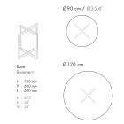 Eettafel met rond blad in porseleinen aardewerk Made in Italy - Emilio Viadurini