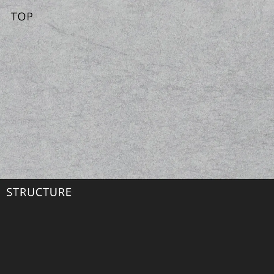 Tuineettafel in aluminium en Hpl of Gres, verschillende afwerkingen - Filomena Viadurini