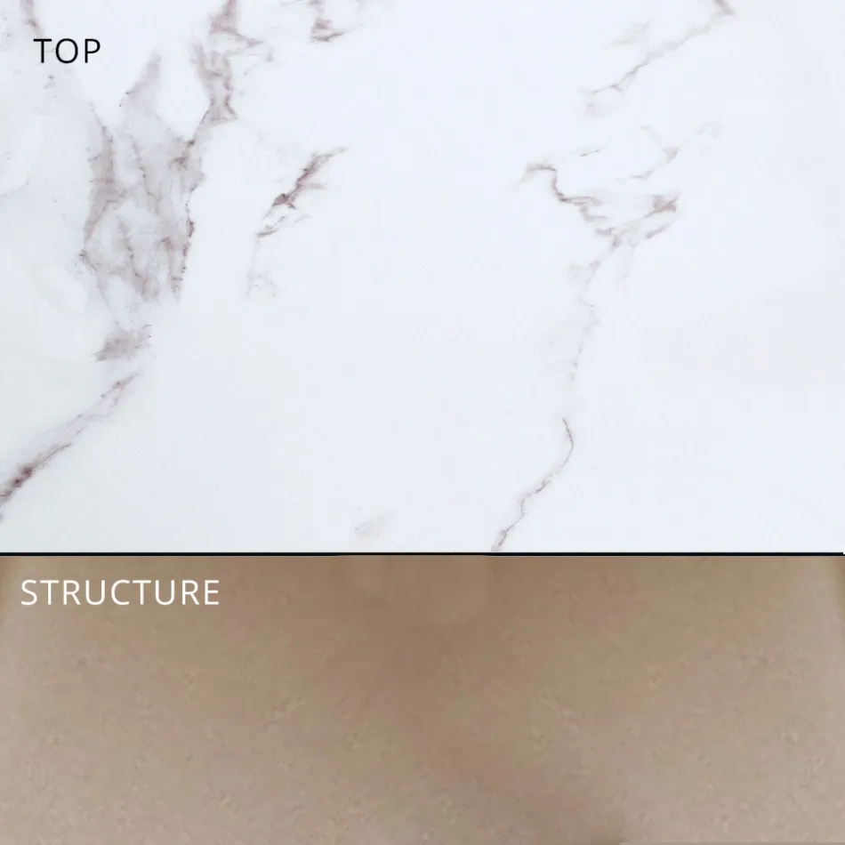 Tuineettafel in aluminium en Hpl of Gres, verschillende afwerkingen - Filomena Viadurini