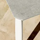 Tuineettafel in aluminium en Hpl of Gres, verschillende afwerkingen - Filomena Viadurini