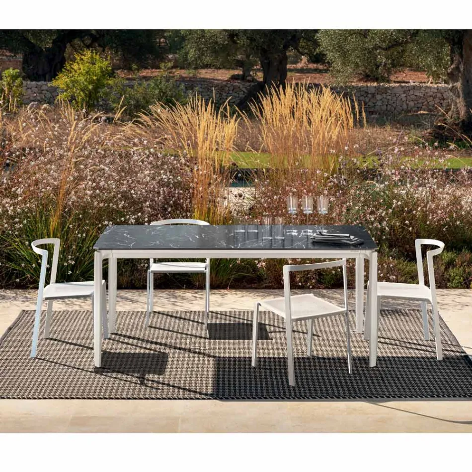 Tuintafelblad in porseleinen aardewerk Made in Italy - Tarik Viadurini