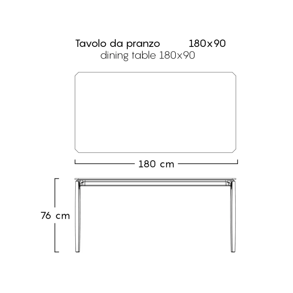 Tuintafelblad in porseleinen aardewerk Made in Italy - Tarik Viadurini