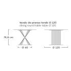 Buiten eettafel in aluminium en steengoed blad Made in Italy - Donovan Viadurini