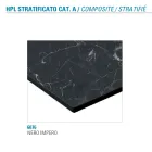 Vaste eettafel in metaal en gestratificeerd Hpl Made in Italy - Bastiano Viadurini