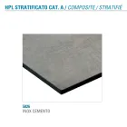 Vaste eettafel in metaal en gestratificeerd Hpl Made in Italy - Bastiano Viadurini