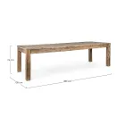Eettafel in gerecycled iepenhout Klassiek design Homemotion - Badia Viadurini