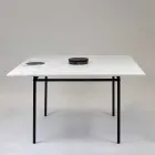 Vierkante eettafel met vaas en marmeren inleg 140 cm luxe - Vesuvio Viadurini