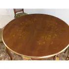 Ronde uitschuifbare eettafel 240 cm in hout Made in Italy - Baroque Viadurini