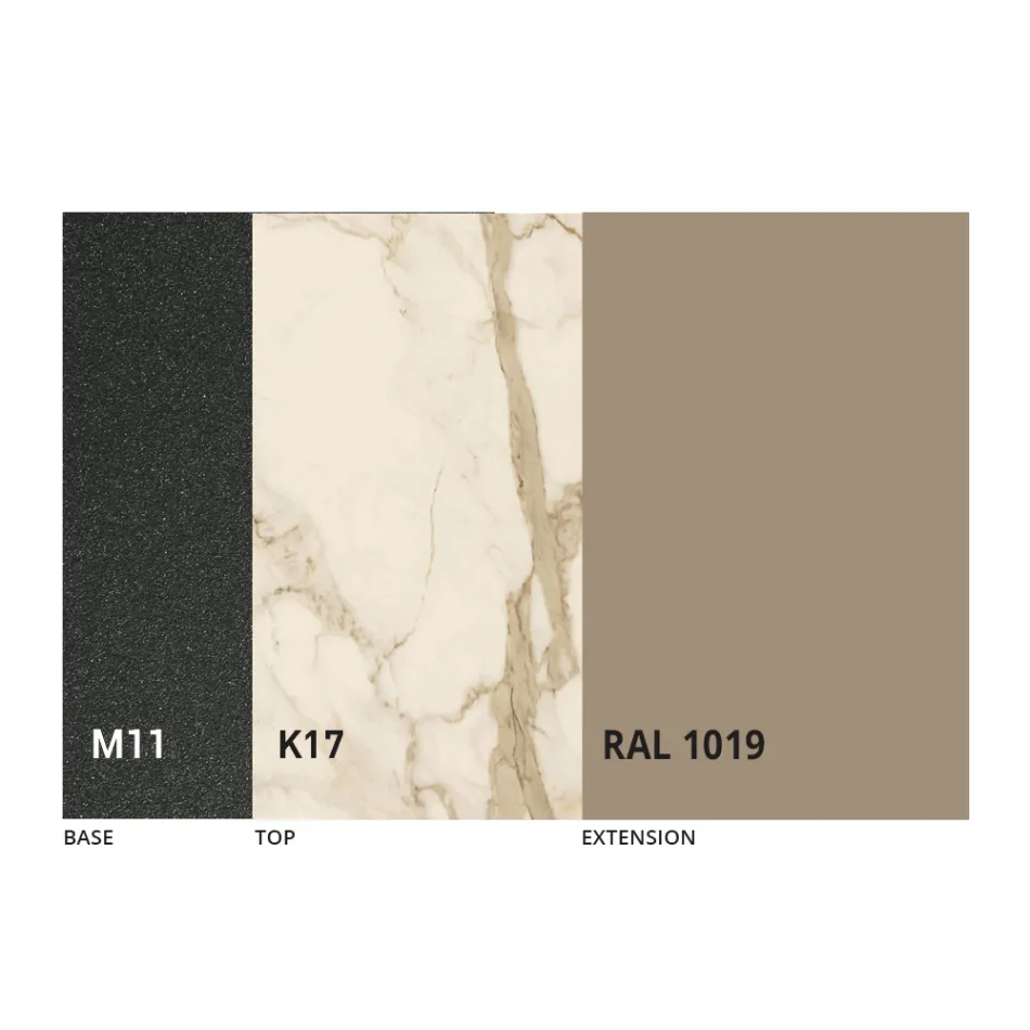 Ronde eettafel met uitschuifbaar blad tot 180 cm Gemaakt in Italië - Muschio Viadurini