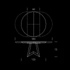 Ronde eettafel met uitschuifbaar blad tot 180 cm Gemaakt in Italië - Muschio Viadurini