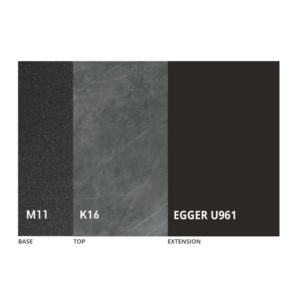 Ronde eettafel uitschuifbaar tot 270 cm in keramiek Gemaakt in Italië - Muschio Viadurini