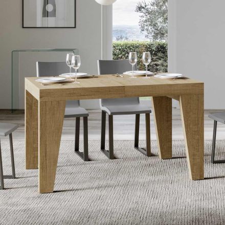 Vierkante tafel uitschuifbaar tot 440 cm in hout Made in Italy - Bloem Viadurini