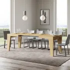 Vierkante tafel uitschuifbaar tot 440 cm in hout Made in Italy - Bloem Viadurini