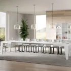 Vierkante tafel uitschuifbaar tot 440 cm in hout Made in Italy - Bloem Viadurini