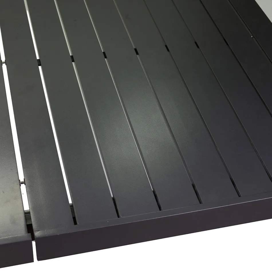 Rechthoekige tafel uittrekbaar tot 240 cm voor buiten in aluminium - blad Viadurini