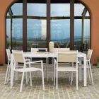 Rechthoekige tafel uittrekbaar tot 240 cm voor buiten in aluminium - blad Viadurini