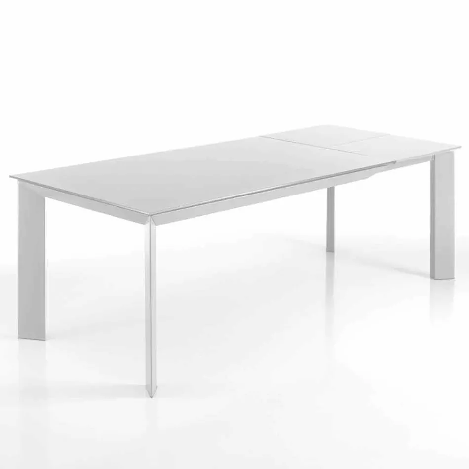 Uitschuifbare tafel tot 220 cm mat wit Jordy Viadurini