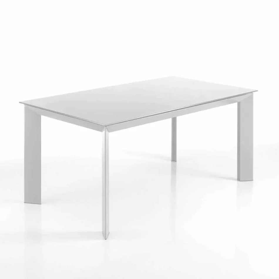 Uitschuifbare tafel tot 220 cm mat wit Jordy Viadurini