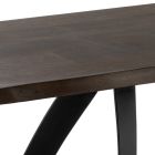 Rechthoekige tafel met eiken fineerblad en aluminium onderstel - Logan Viadurini