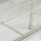 Rechthoekige buitentafel in polyrotan en glas - Gigi Viadurini